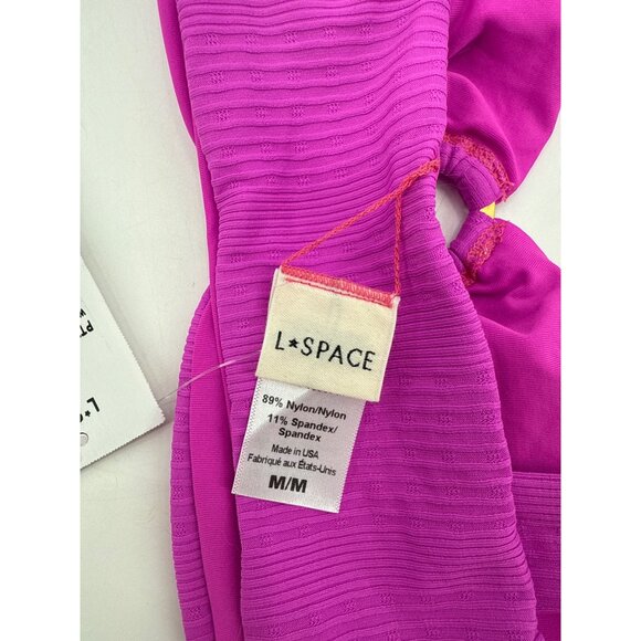 LSpace Womens Willow Top Medium Ribbed Magenta Pink - Picture 8 of 8
